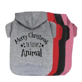 Merry Christmas Ya Filthy Animal Pet Hoodie