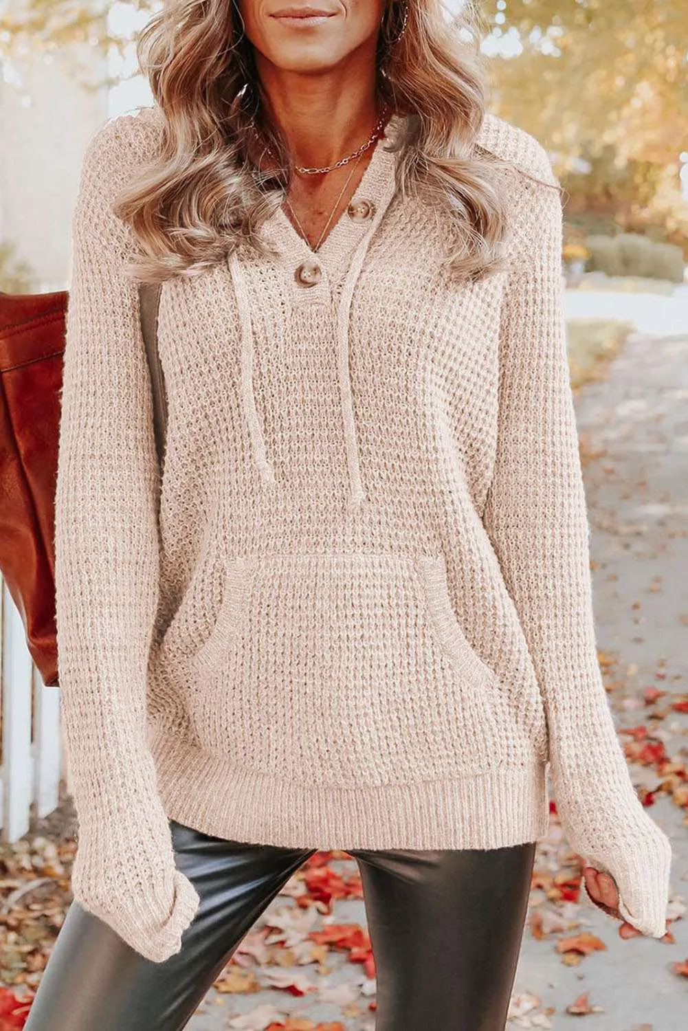 🔥 Buttons Pocket Cable Knit Hooded Sweater: For When You Want to Look Like You Have Your Life Together... But You're Just Faking It 🔥