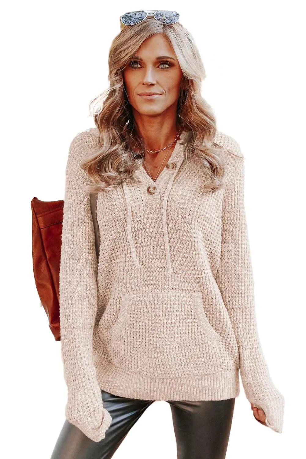 🔥 Buttons Pocket Cable Knit Hooded Sweater: For When You Want to Look Like You Have Your Life Together... But You're Just Faking It 🔥