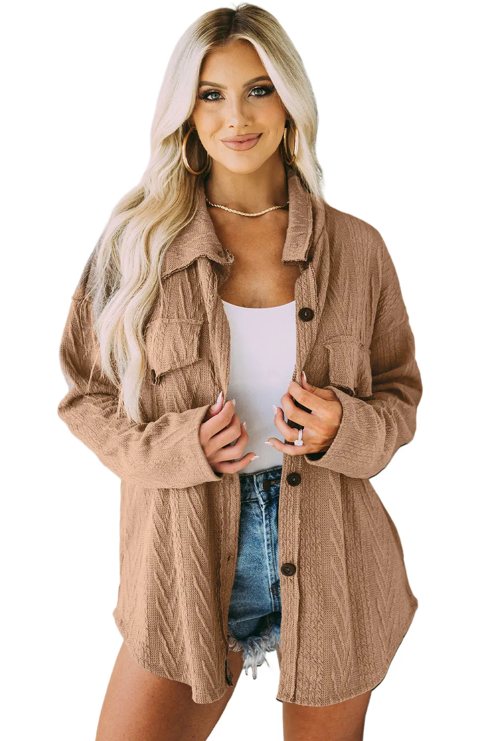 🔥 Casual Textured Button Front Oversized Knit Jacket: For When You Want to Look Like a Boss, but Feel Like You’re Still Figuring Out Your Life 🔥