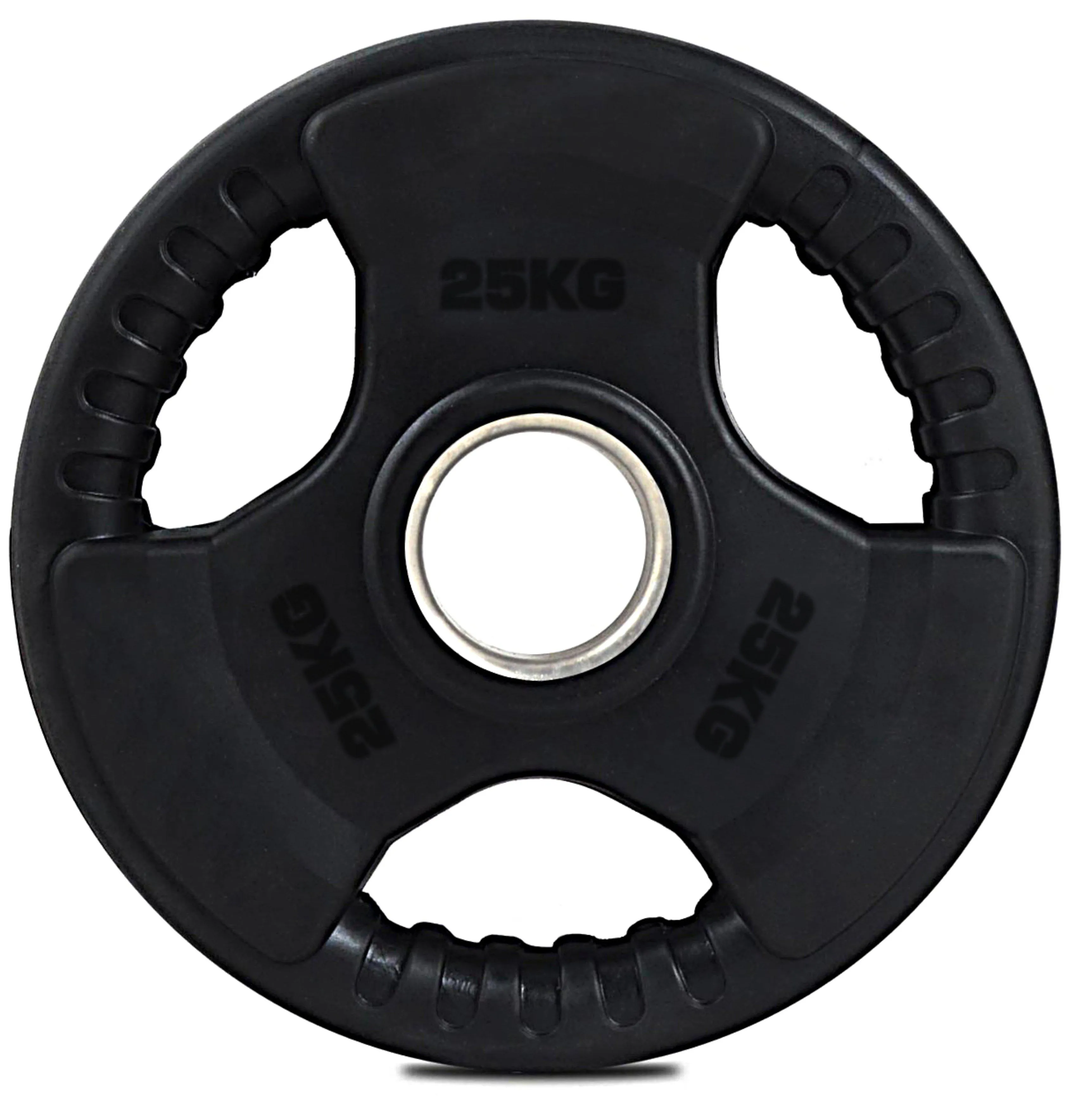 1" Standard Tri-Grip Rubber Weight Plates 2.5Kg - 25Kg Single Plates