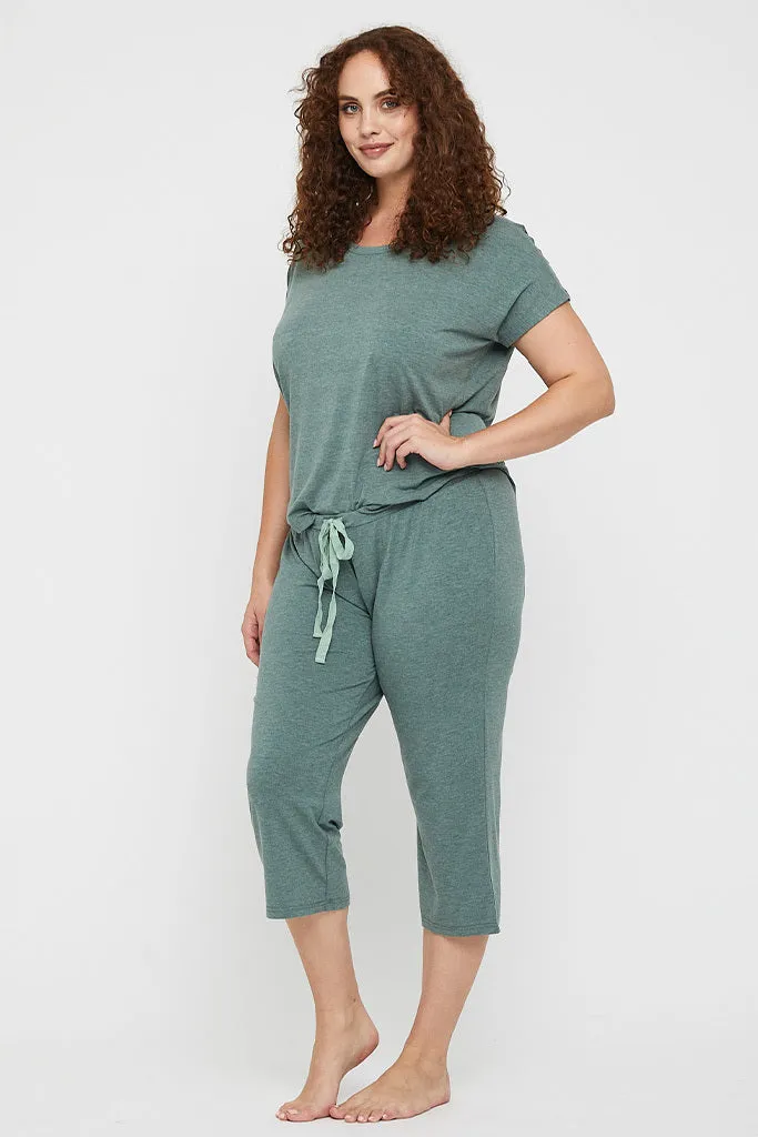 3/4 PJ Pant - Moss Green