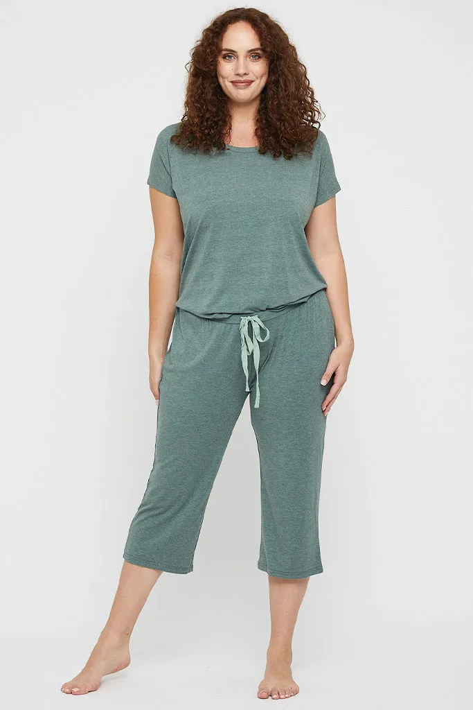 3/4 PJ Pant - Moss Green