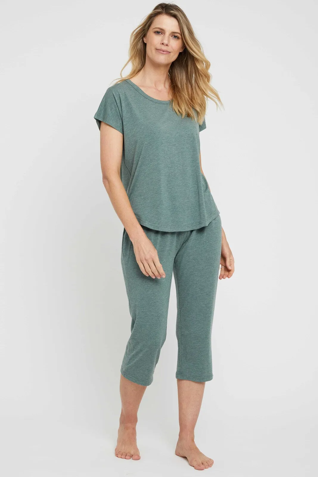 3/4 PJ Pant - Moss Green