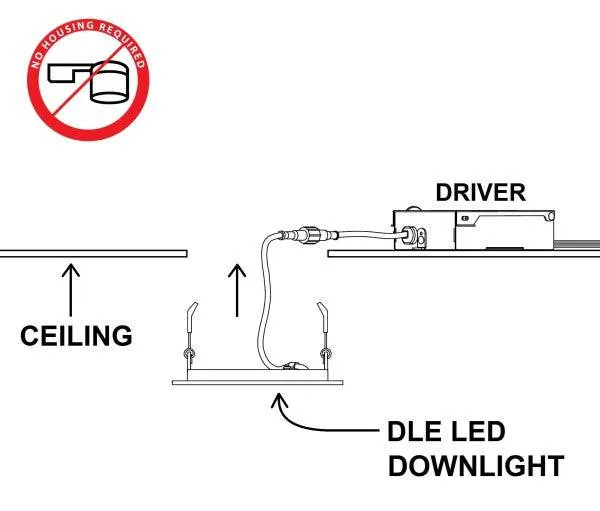 4 in. Square White Flat Panel LED Downlight in 4000K