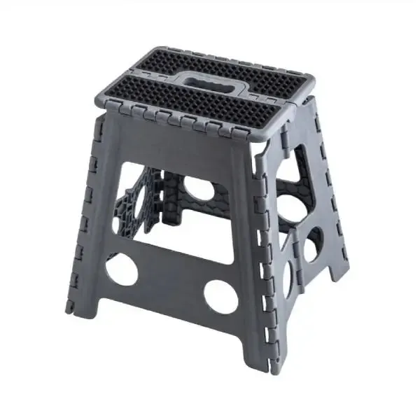 Addis Folding Step Stool Metallic Grey - Tall