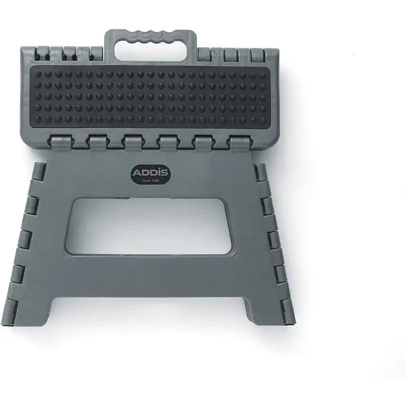 Addis Folding Step Stool Metallic Grey