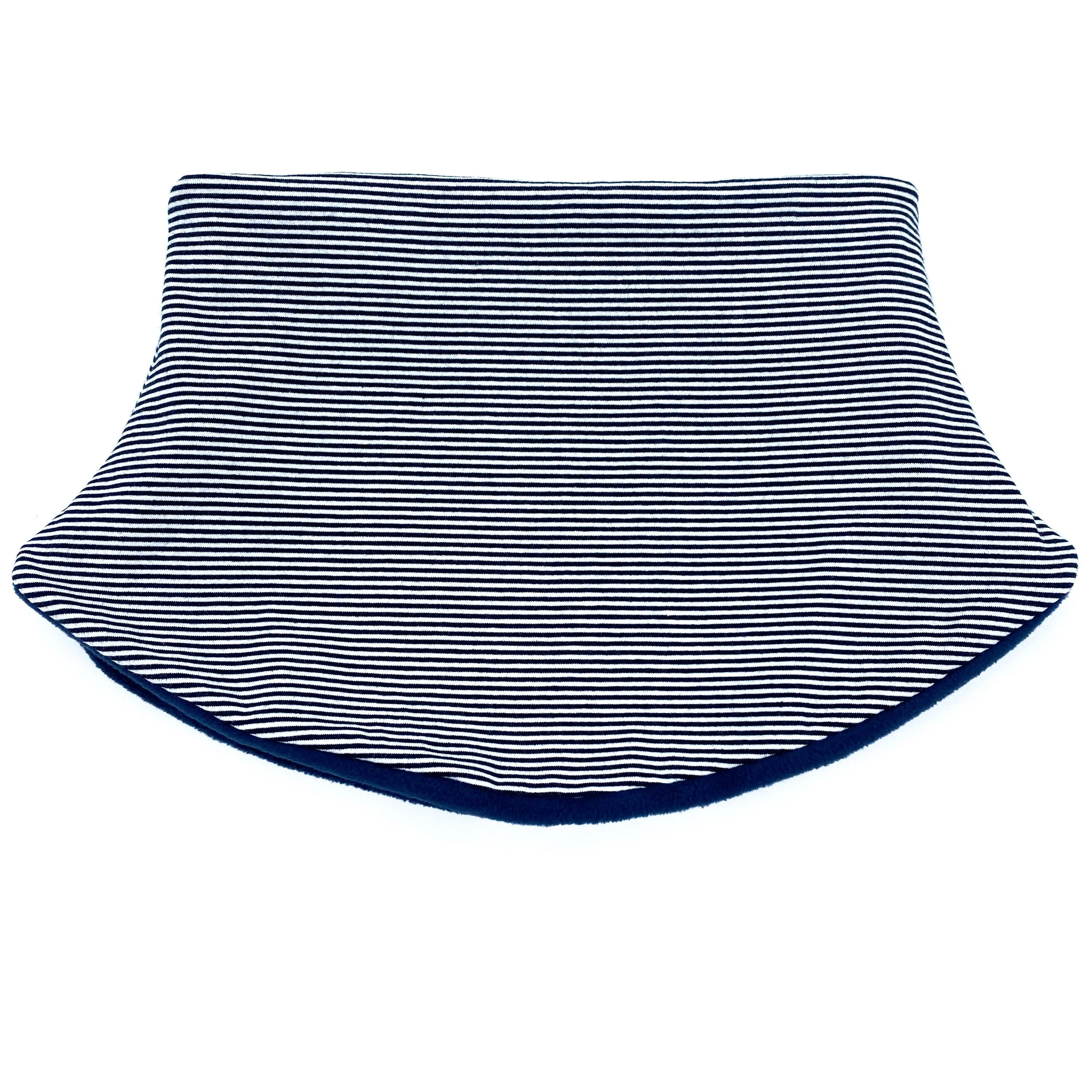 Adult Handmade Neck Warmer Stripes Thin Navy