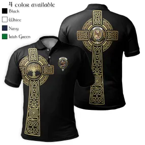 Agnew Clan Polo Shirt with Golden Celtic Tree Of Life