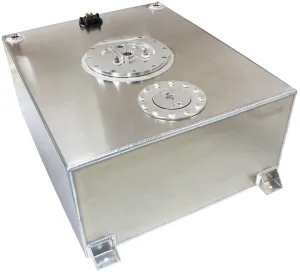 Aluminium 76 Litre (20 Gal) Fuel Cell Flat Bottom Triple 40mm Pump Hanger & Fuel