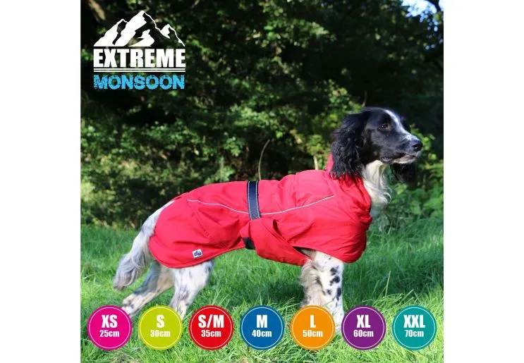 Ancol - Extreme Monsoon Dog Coat - Red - xx large - 70cm