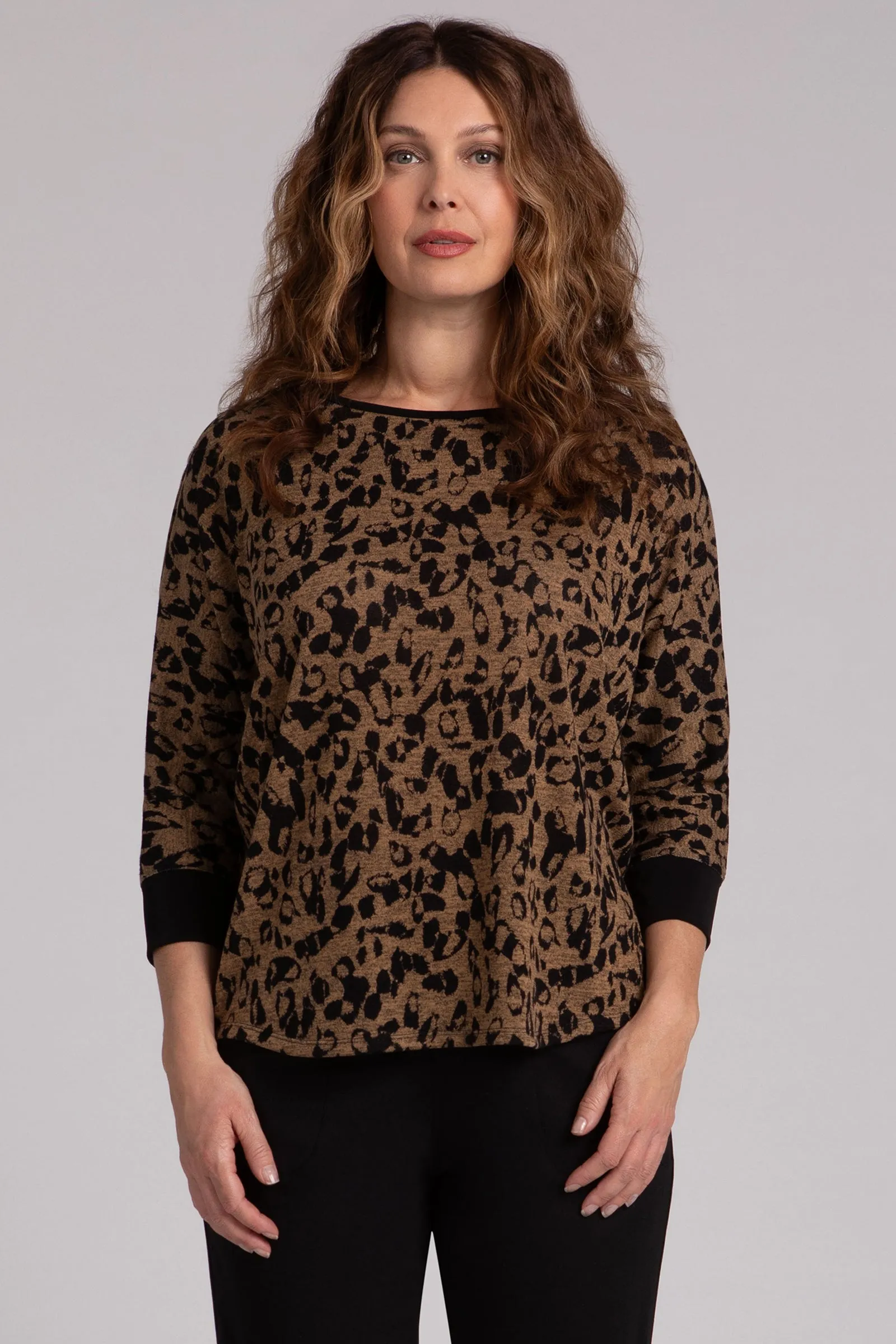 Animal Sweater Nu Cinch Top | Animal Camel