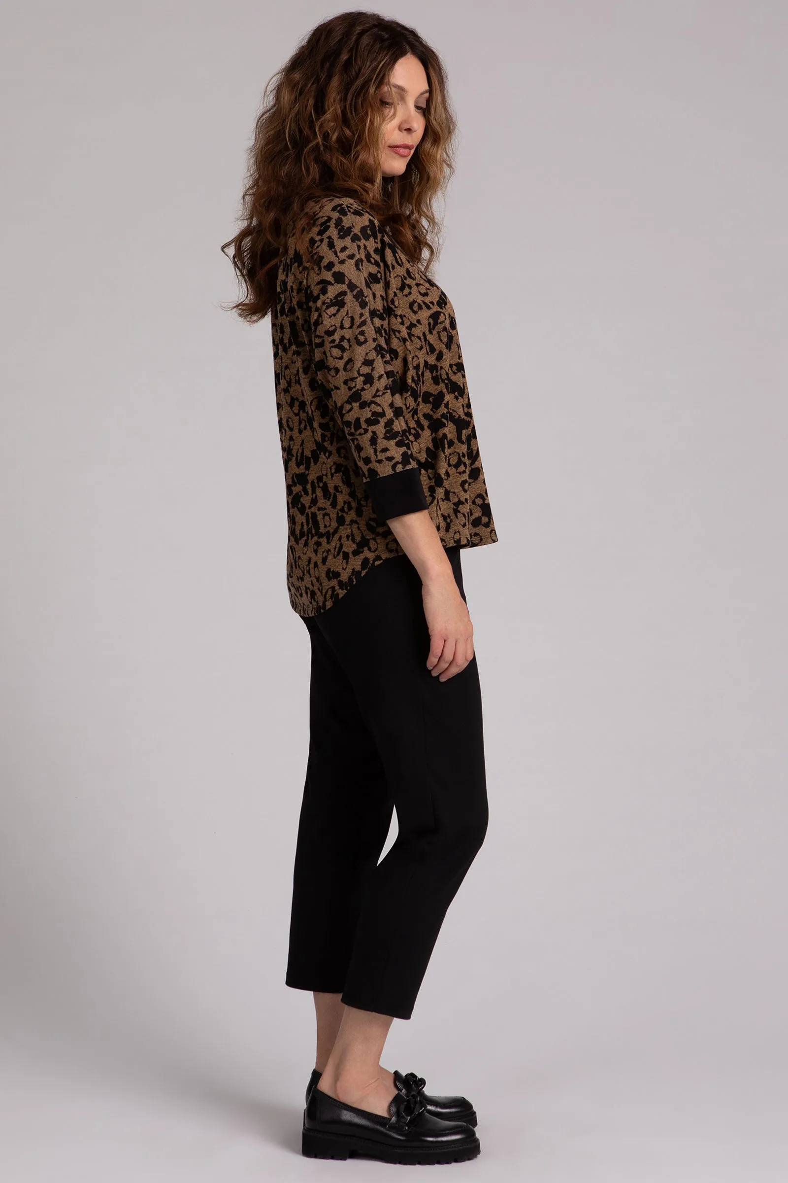 Animal Sweater Nu Cinch Top | Animal Camel