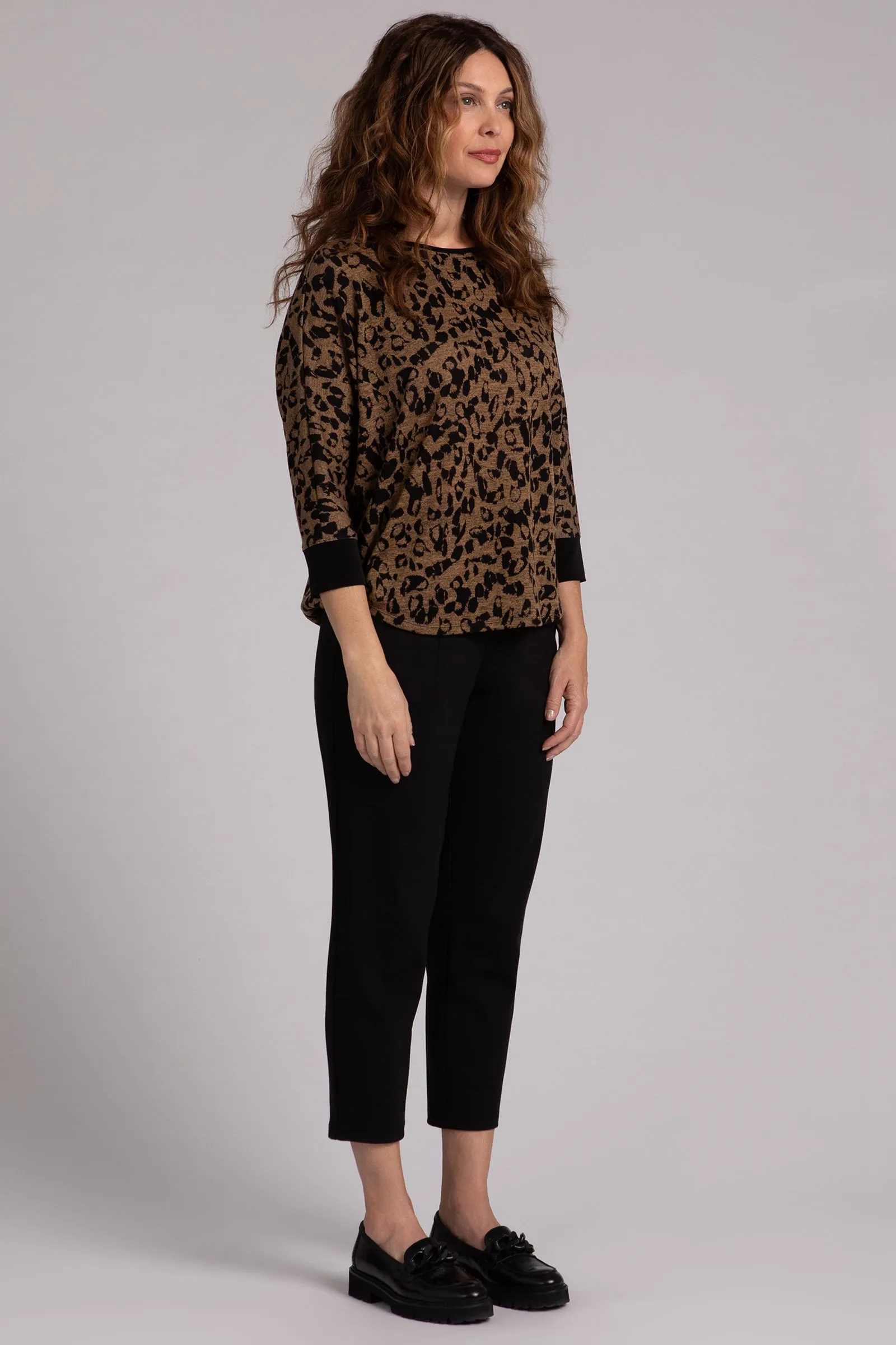 Animal Sweater Nu Cinch Top | Animal Camel