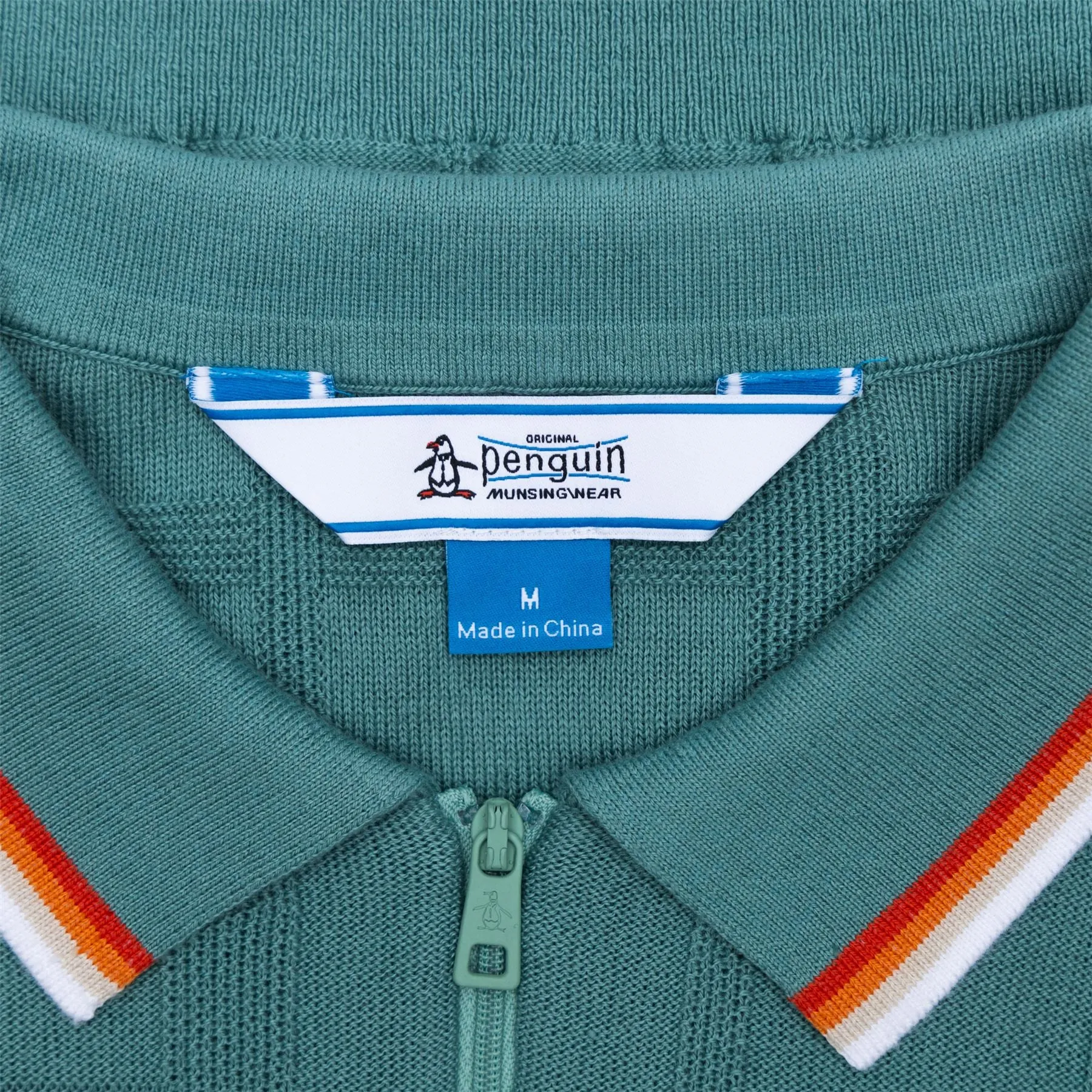 Archive Sweater Quarter Zip Cotton Knit Polo Oil Blue - AW23