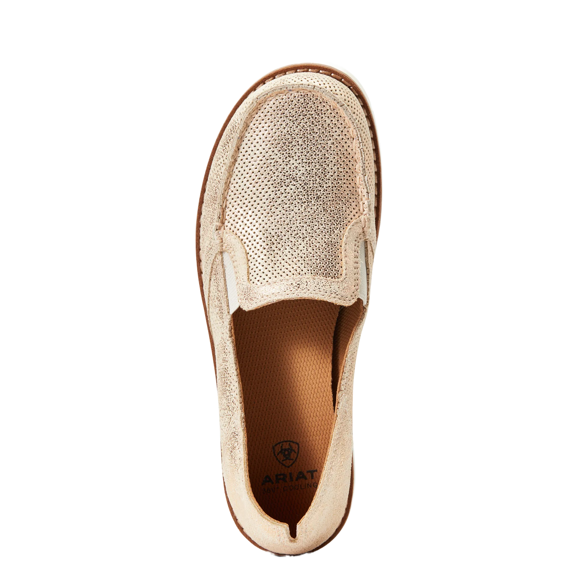 Ariat Ladies Cruiser Rose Gold Metallic Slip On Shoes 10040381