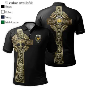 Arnott Clan Polo Shirt with Golden Celtic Tree Of Life