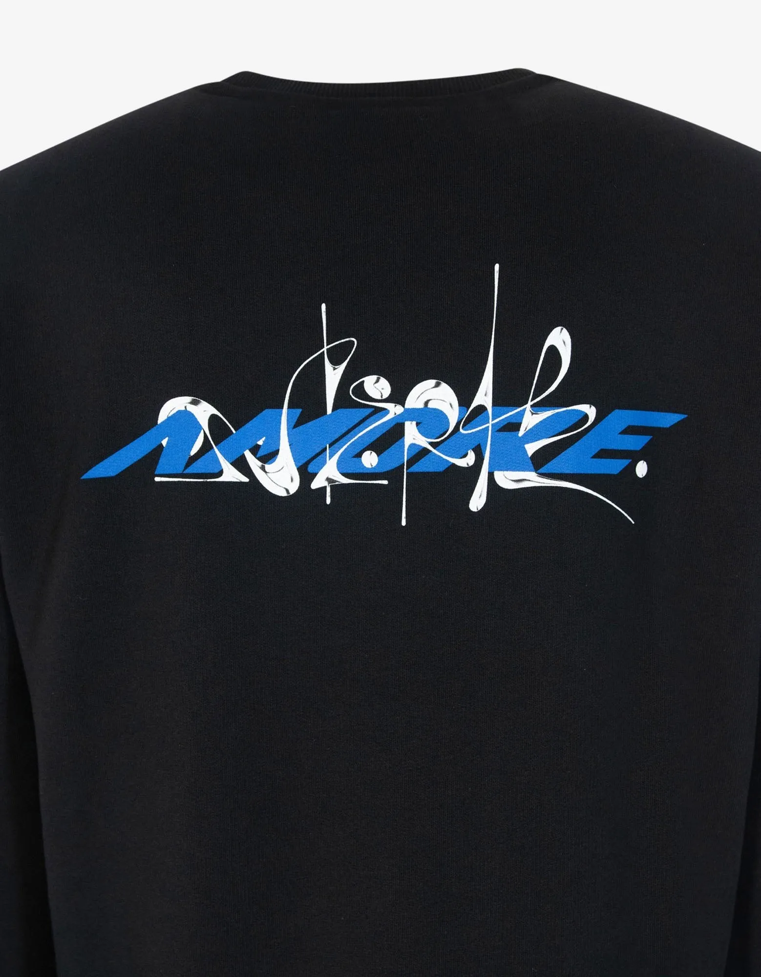 Black Calligraphic Logo Print Sweatshirt -