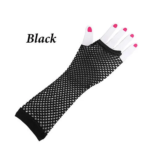 Black Fishnet Fingerless Gloves