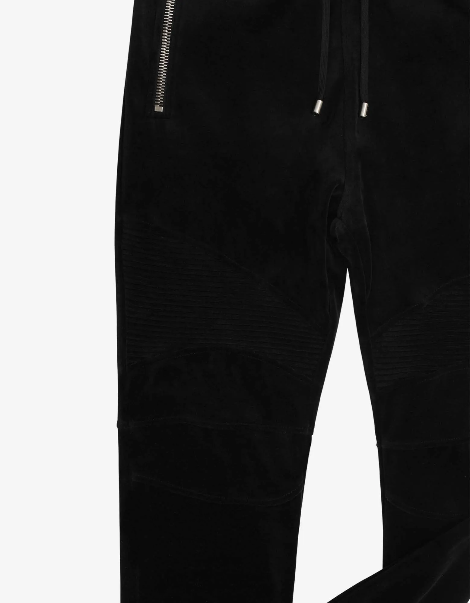 Black Velvet Biker Sweat Pants