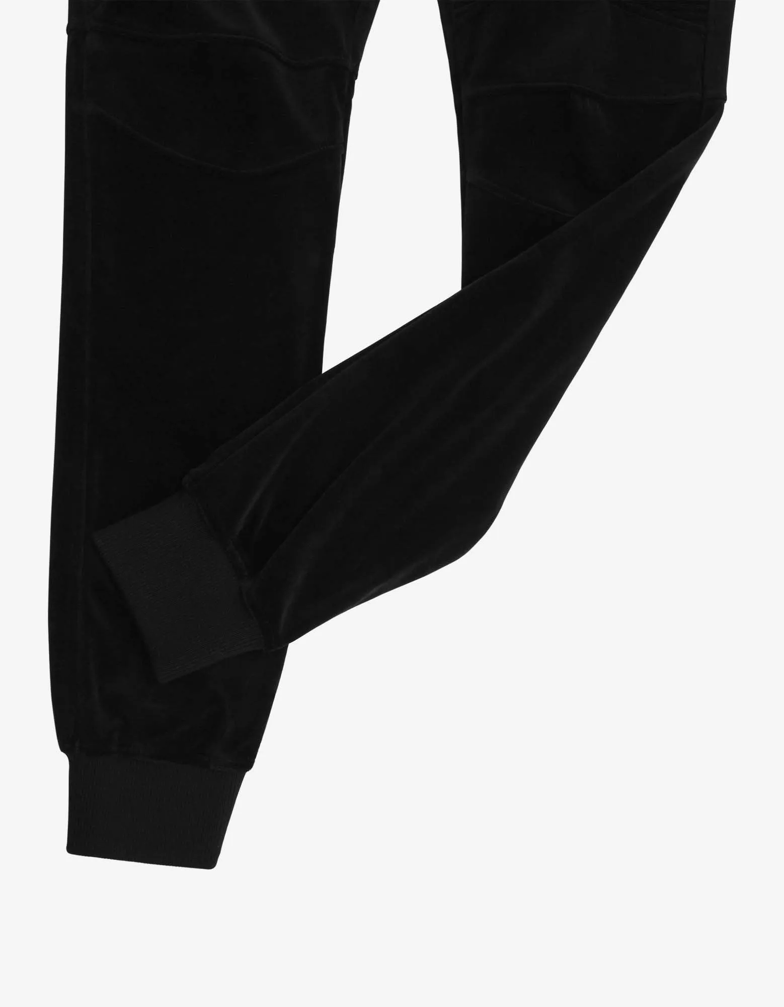 Black Velvet Biker Sweat Pants