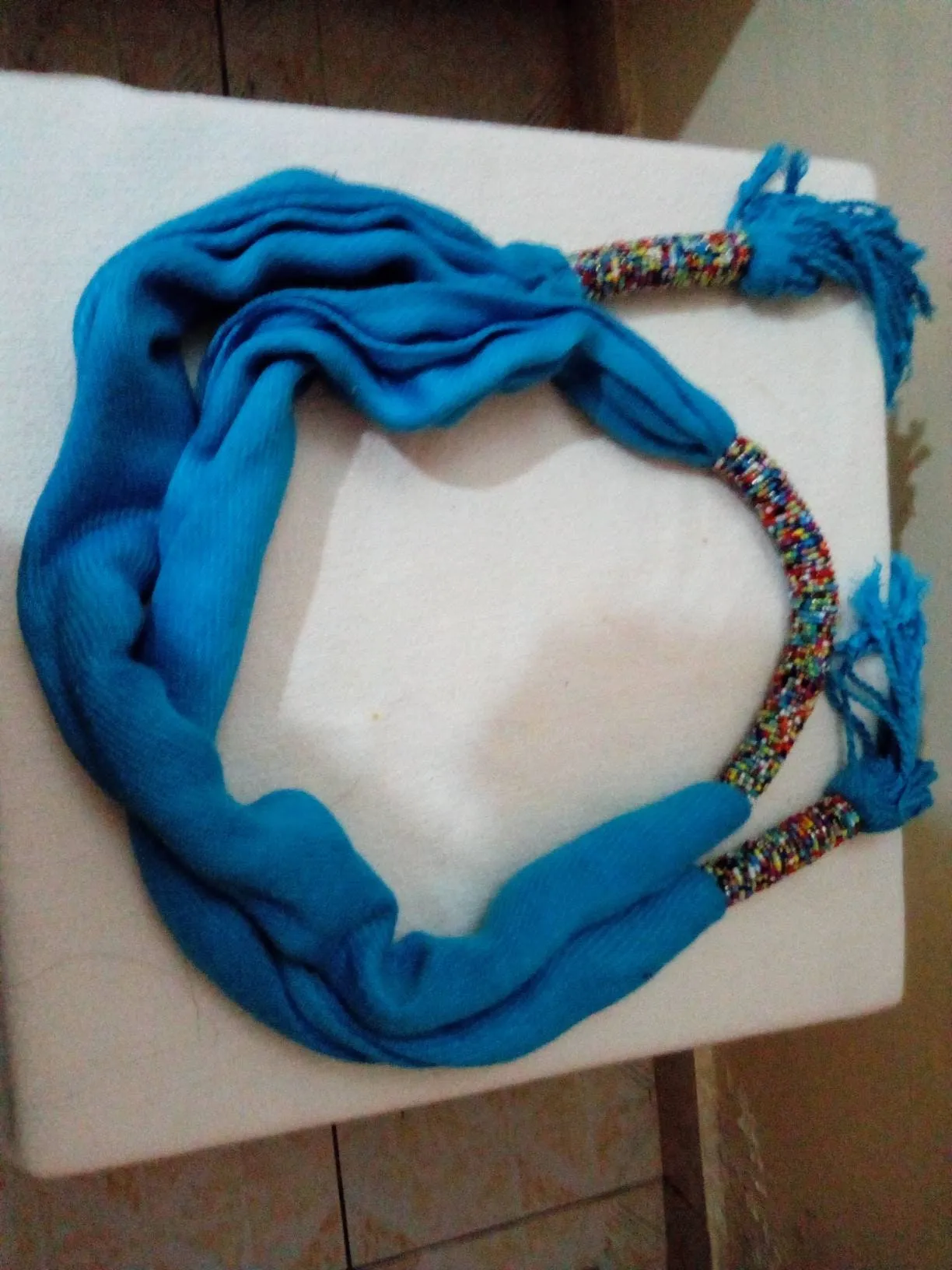 Blue African beaded handmade decorations scarf/belt with free shipping world wide