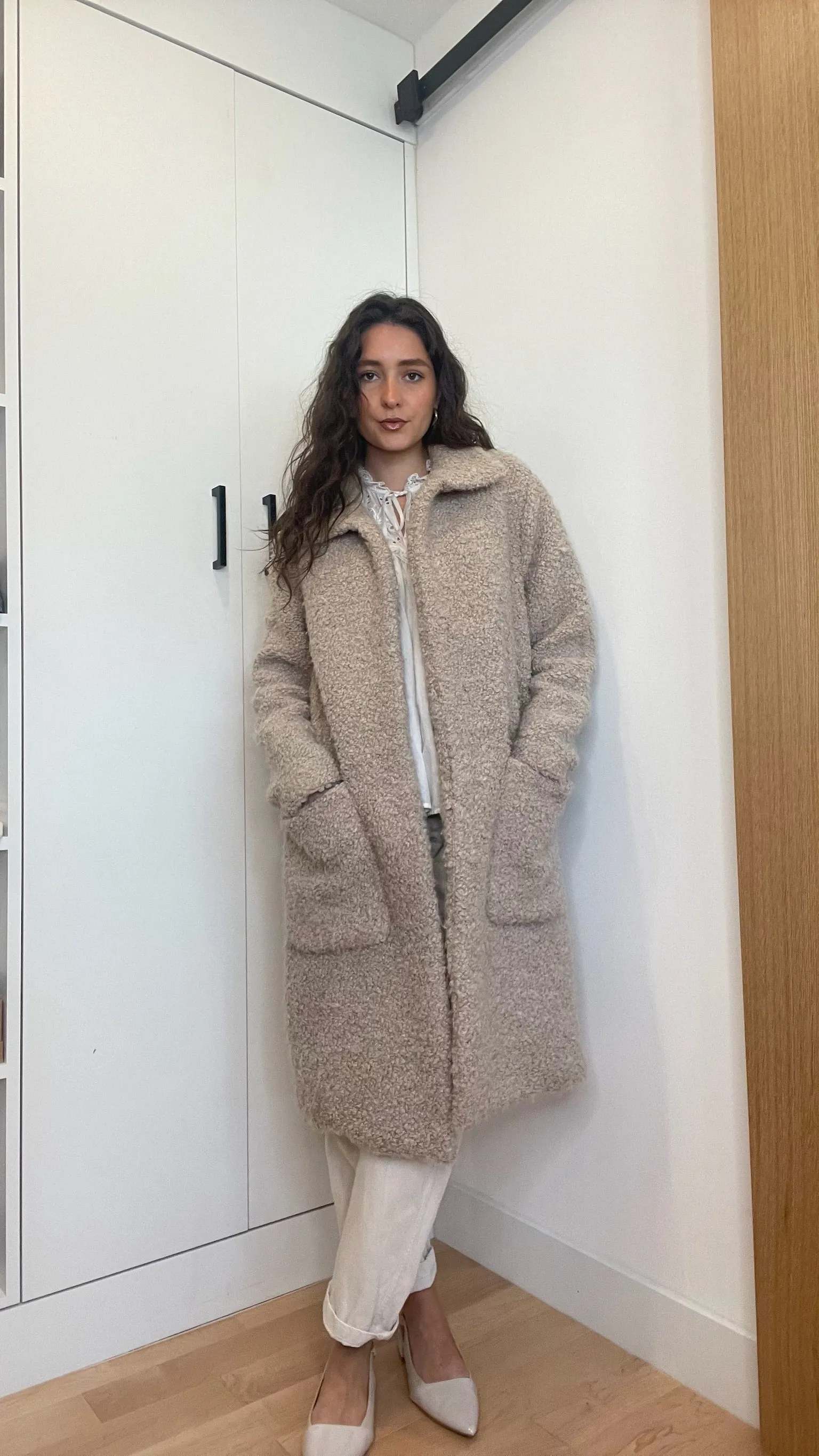 Blush Boucle Coat - M