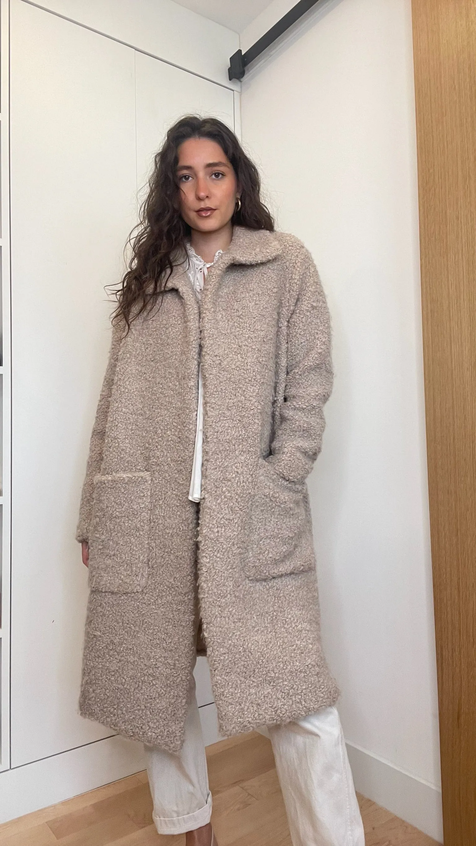 Blush Boucle Coat - M