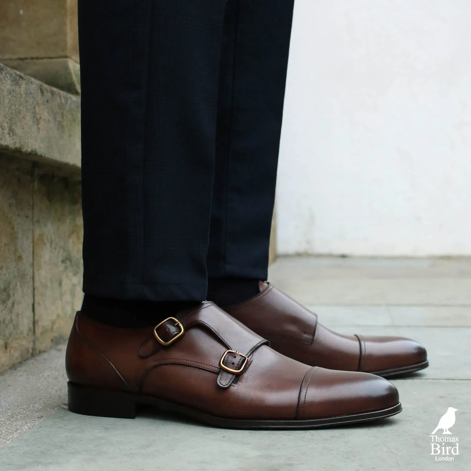 Bourne Monk Strap Brown