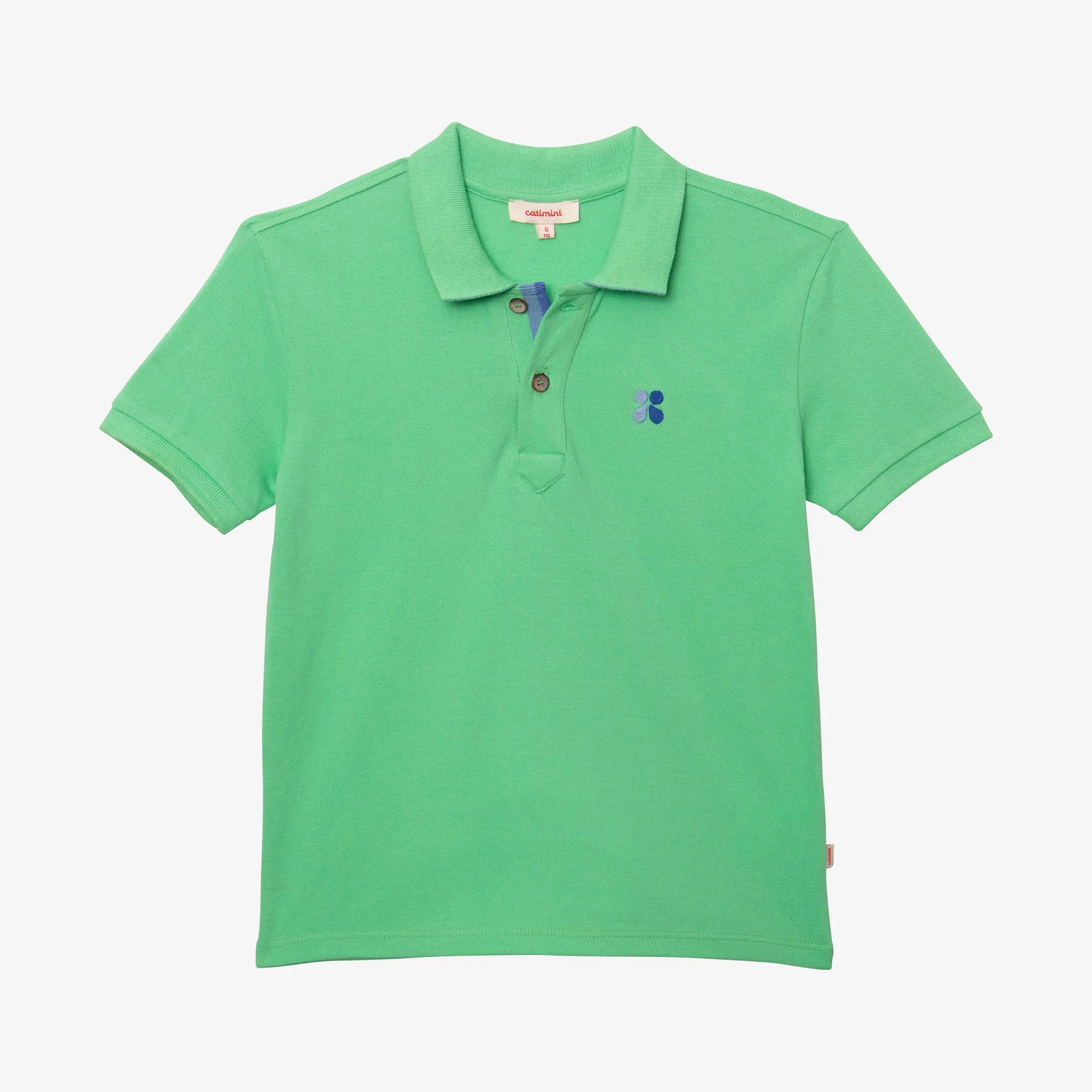 Boys' green polo shirt