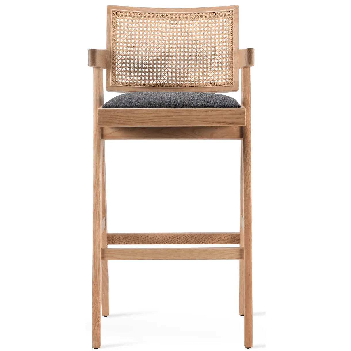 Cane Bar Stools PierreJ Rattan Bar Stools Natural