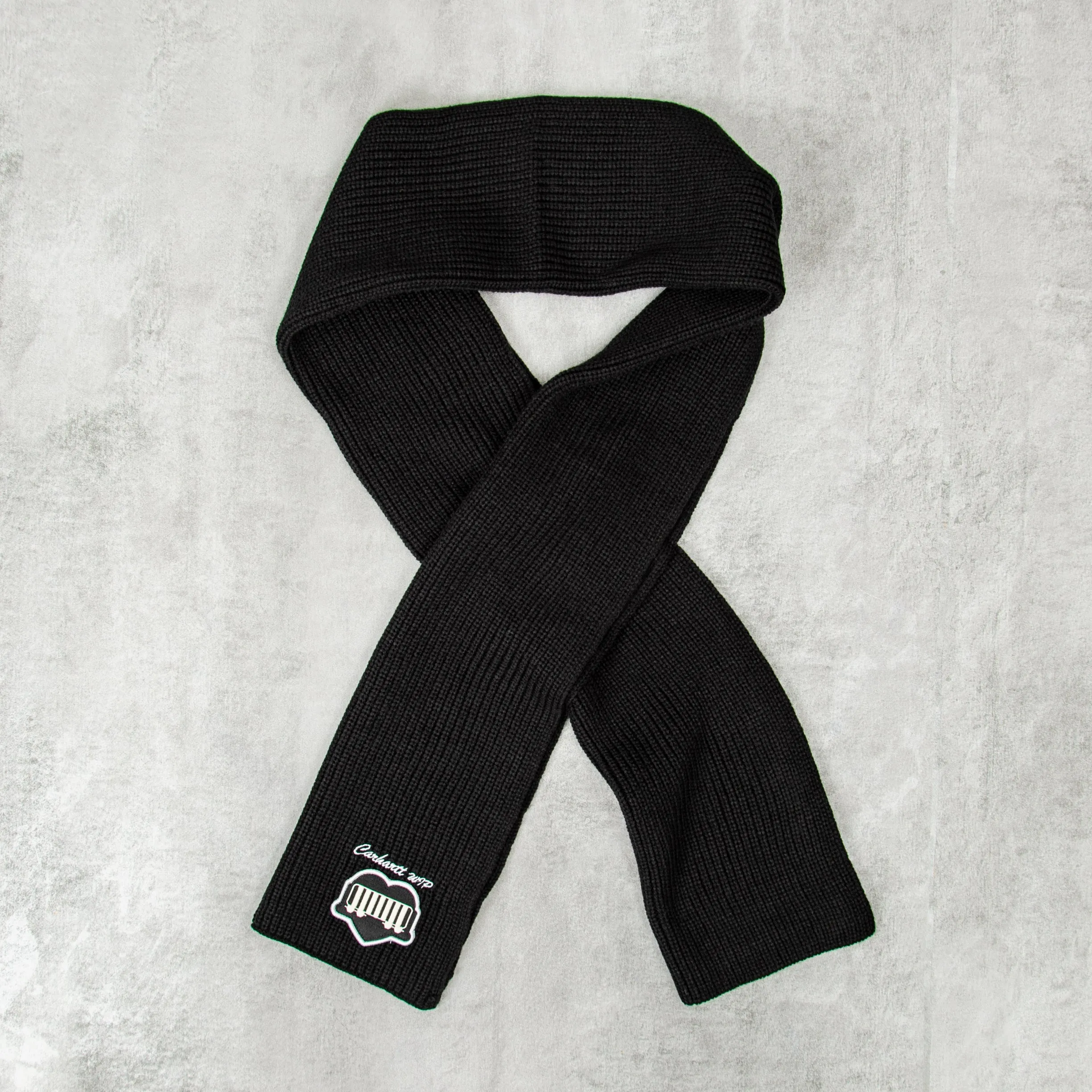 Carhartt Heart Train Patch Scarf - Black