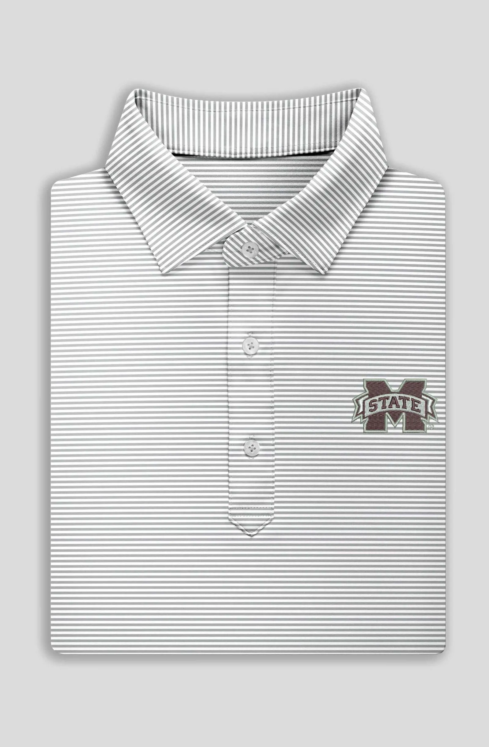 Carter Stripe Performance Polo - Mississippi State University