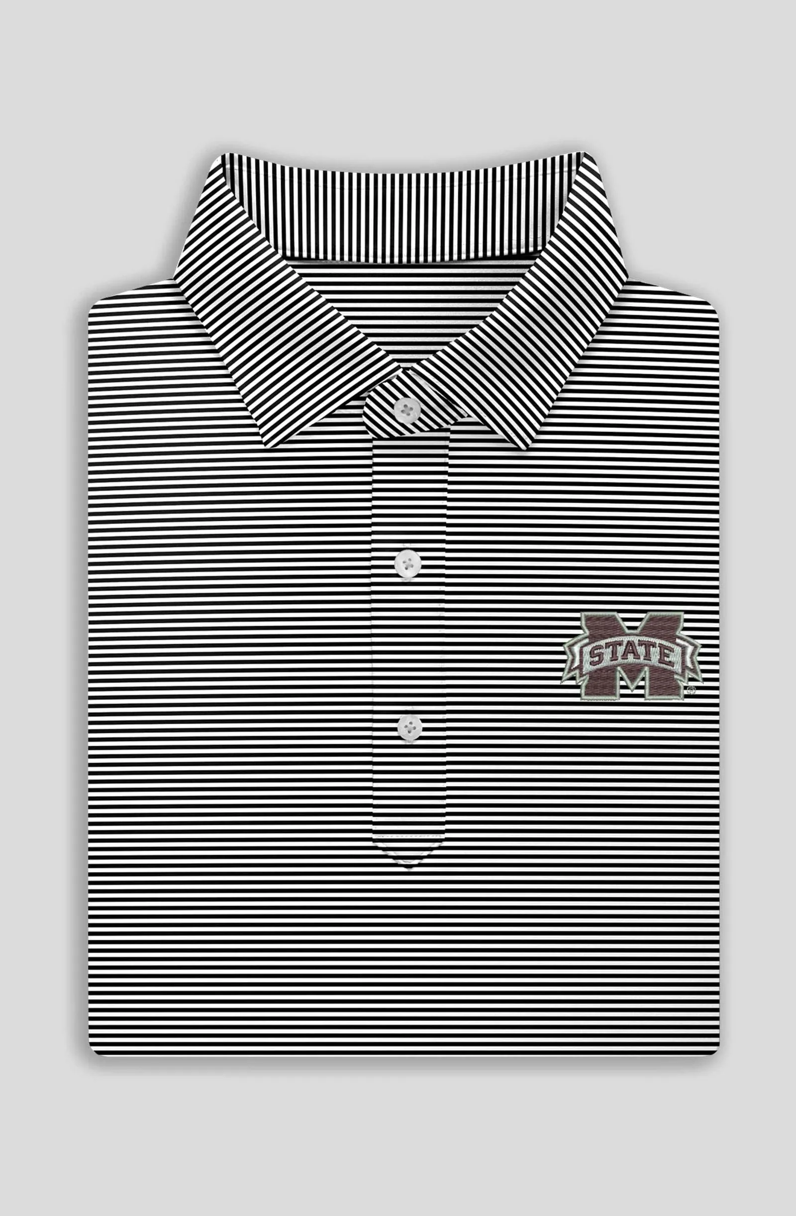 Carter Stripe Performance Polo - Mississippi State University