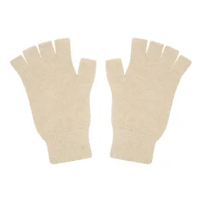 Cashmere Fingerless Gloves in Oatmeal