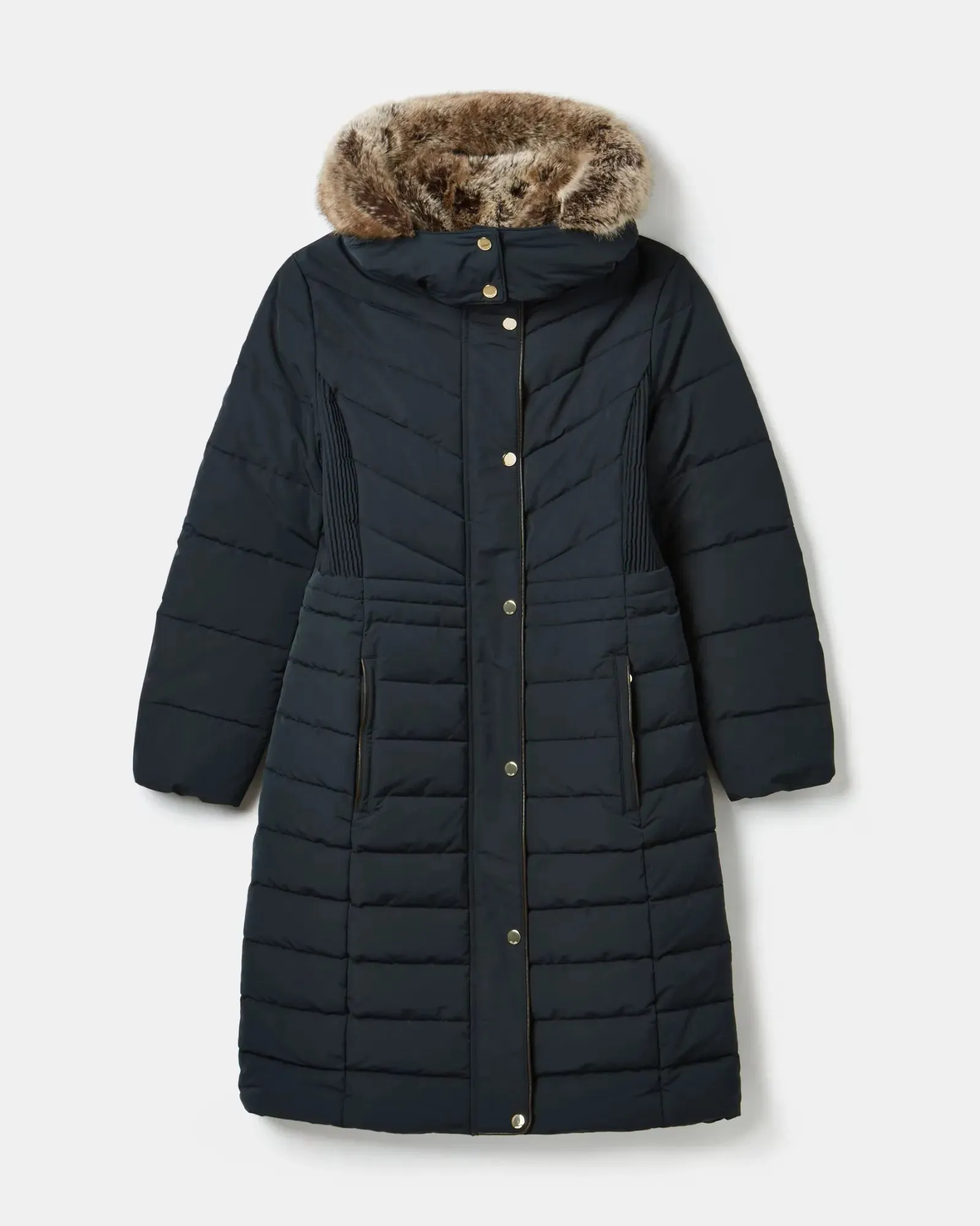 Cherington Navy Showerproof Longline Padded Coat