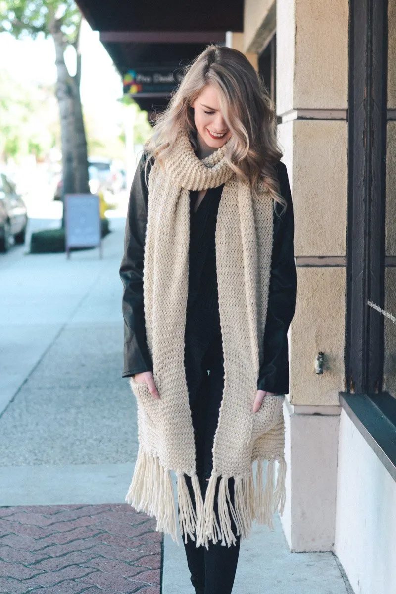 Chunky Oversized Pocket Scarf