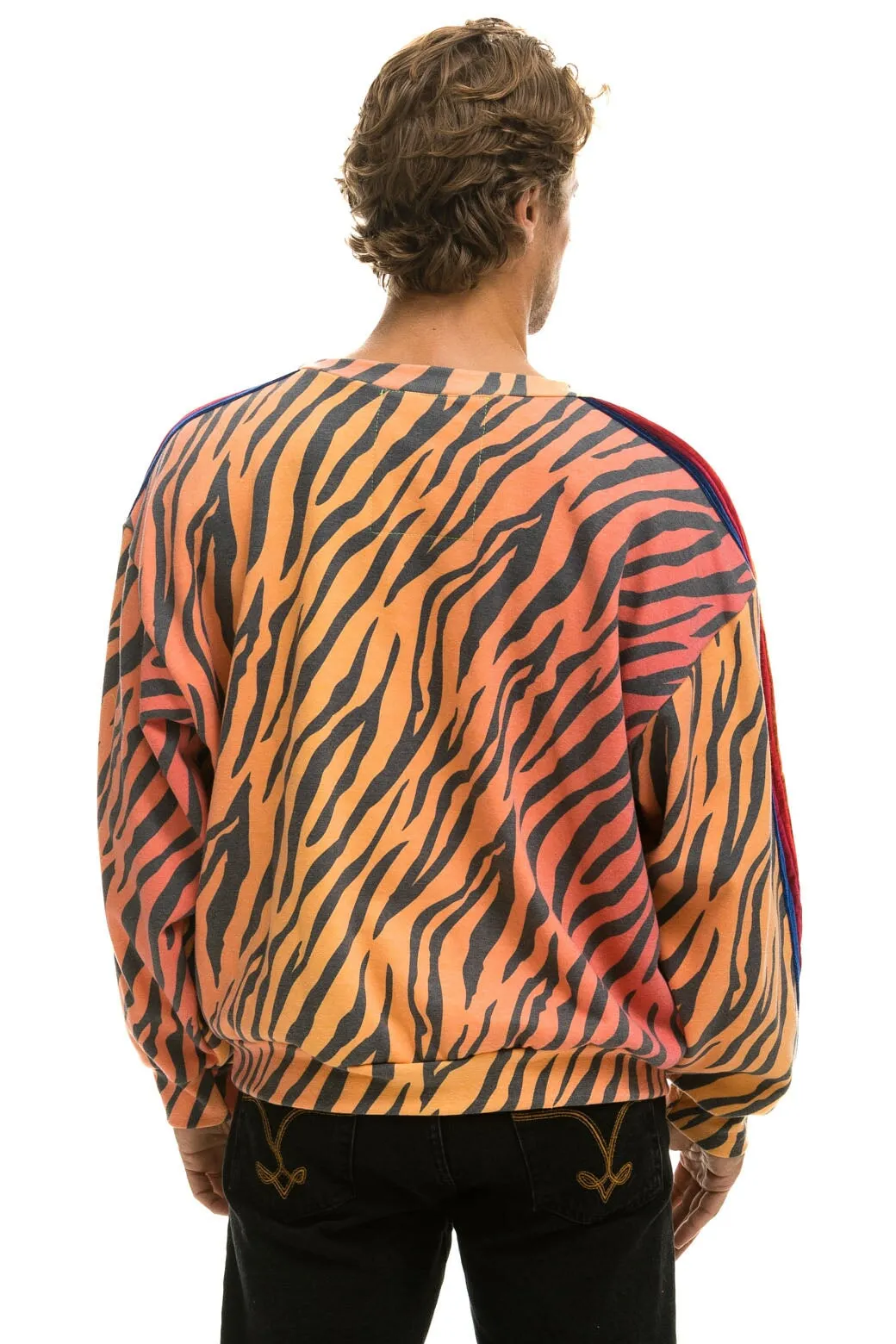 CLASSIC RELAXED FIT CREW SWEATSHIRT - TIGER