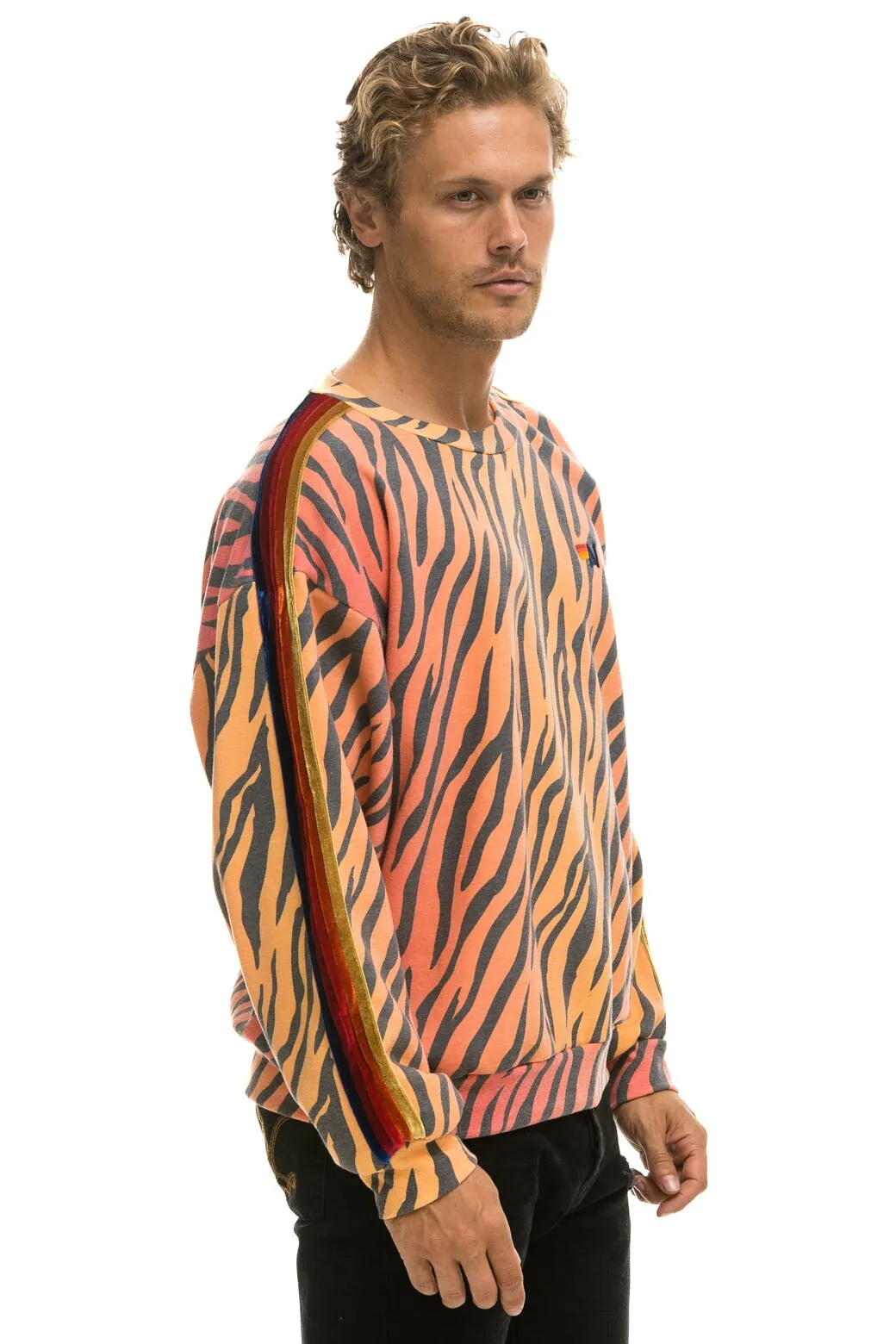 CLASSIC RELAXED FIT CREW SWEATSHIRT - TIGER