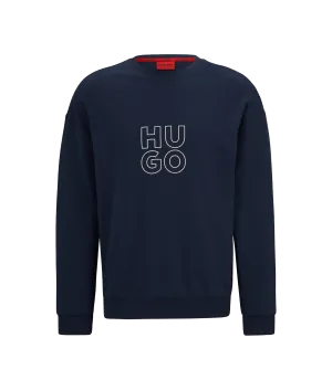 Cotton Terry Sweatshirt - Navy