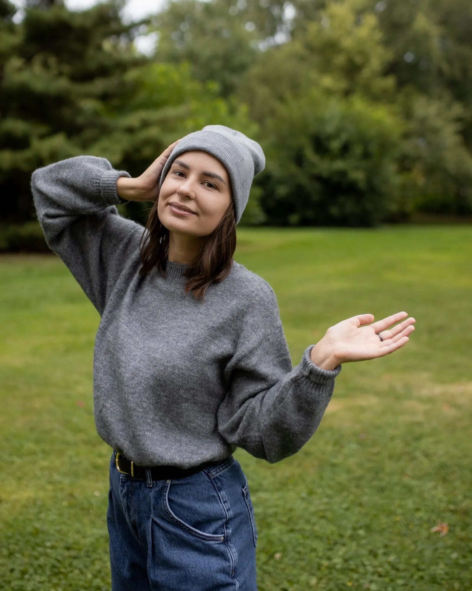 CS105 HAAKWEAR Traditional Silent Cuffed Beanie, Koala Gray