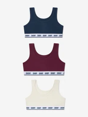 DKNY Girls 3 Pack Sports Bra Set in Red