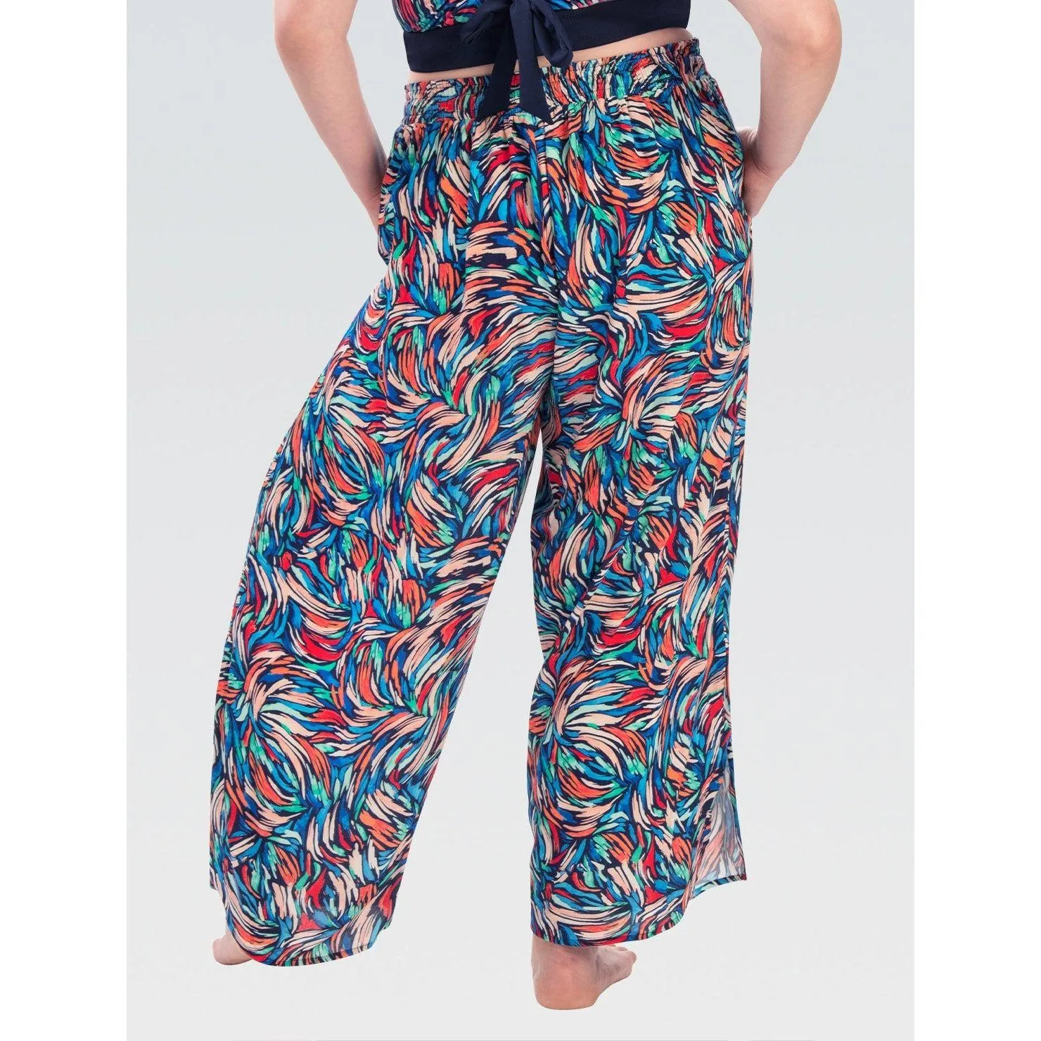 Dolfin Bliss Printed Palazzo Pant Cover Up