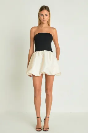 Endless Rose - Strapless Voluminous Mini Dress