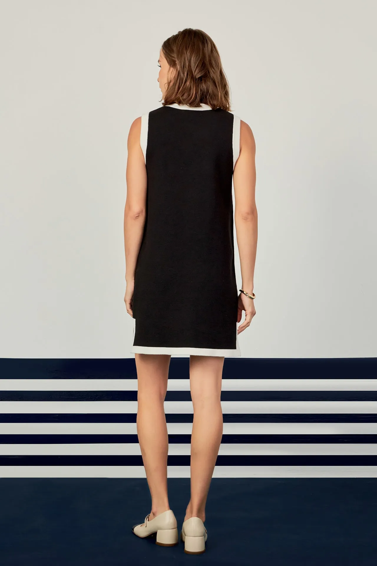 English Factory - Color Block Knit Mini Dress