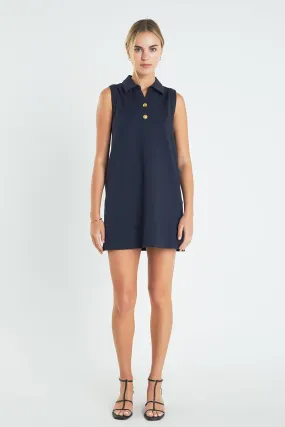 English Factory - Knit Buttoned Collared Dress