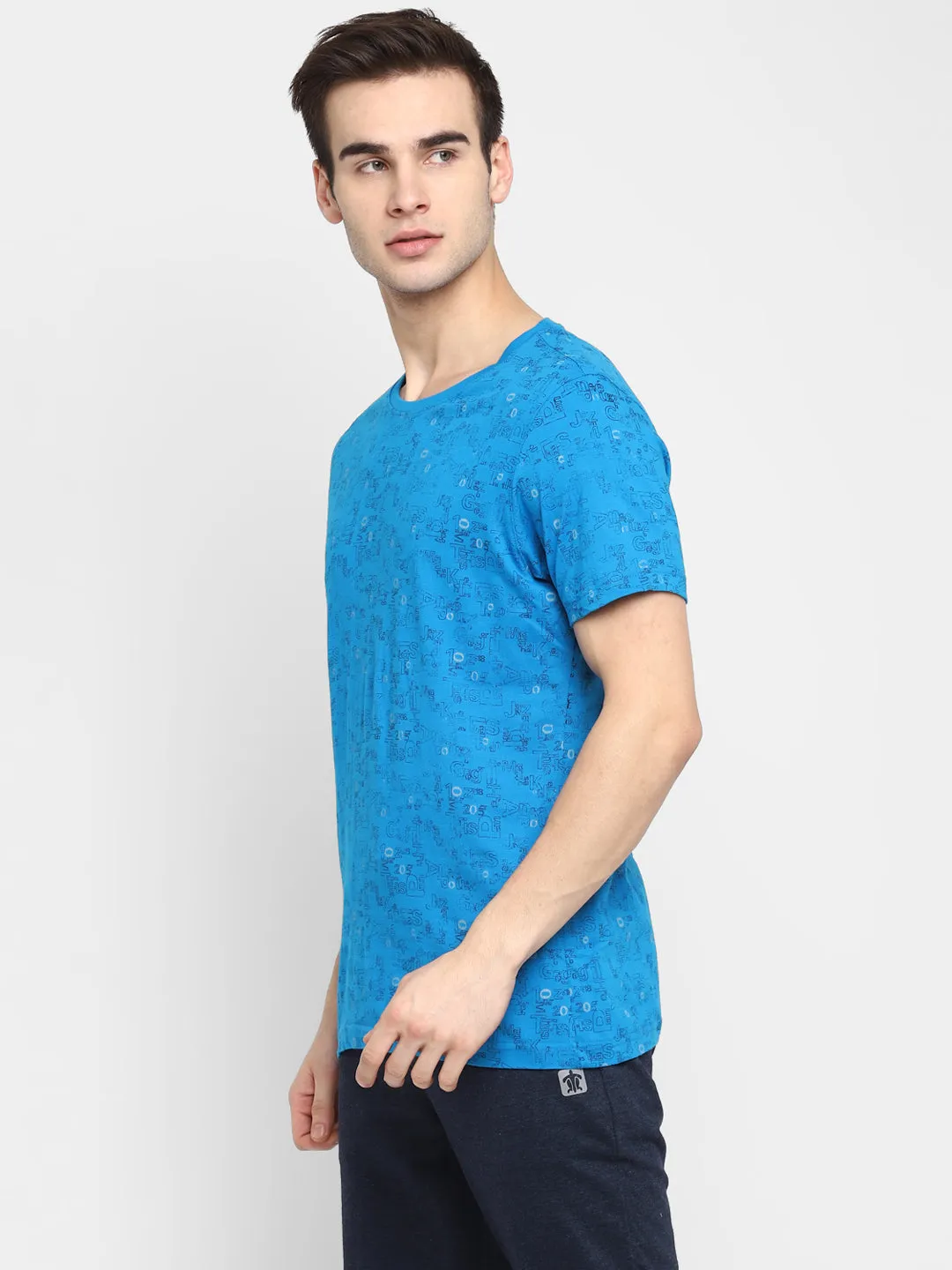 Everyday Crew Neck Blue Men T-Shirt