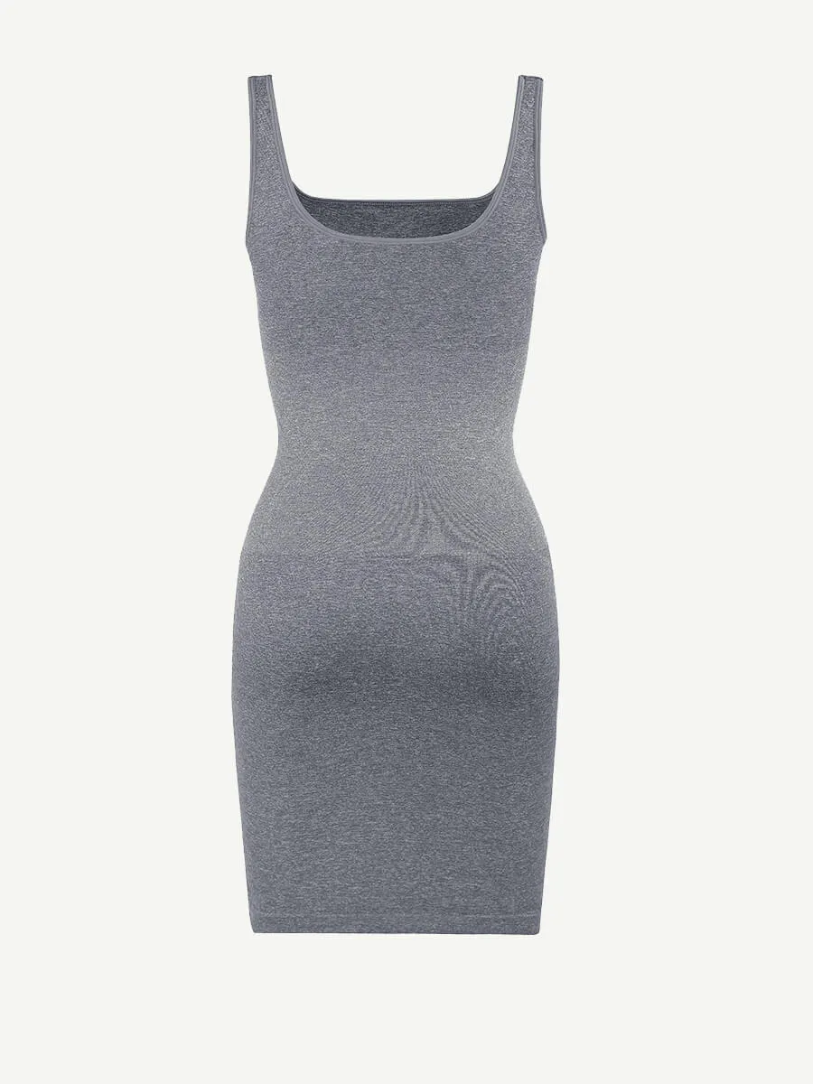 FeelinGirl Square-neck Mini Bodycon Built-in Shaper Womenswear Comfortable Dress