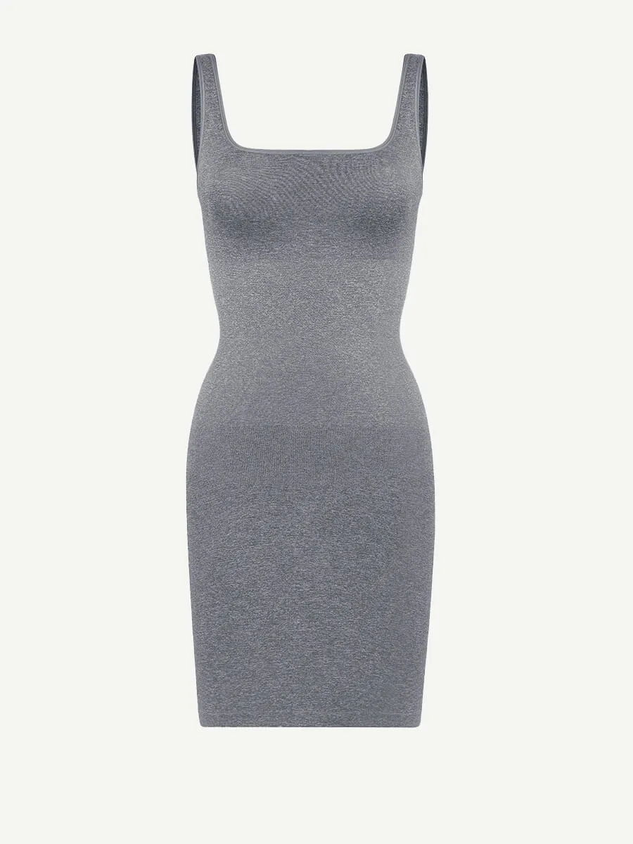 FeelinGirl Square-neck Mini Bodycon Built-in Shaper Womenswear Comfortable Dress