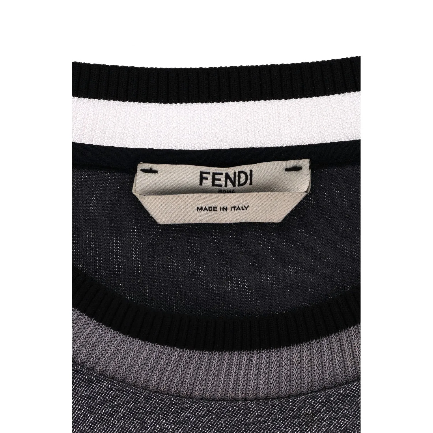 Fendi Karl Lagerfeld Embroidered Laminated Sweatshirt. Size 40IT